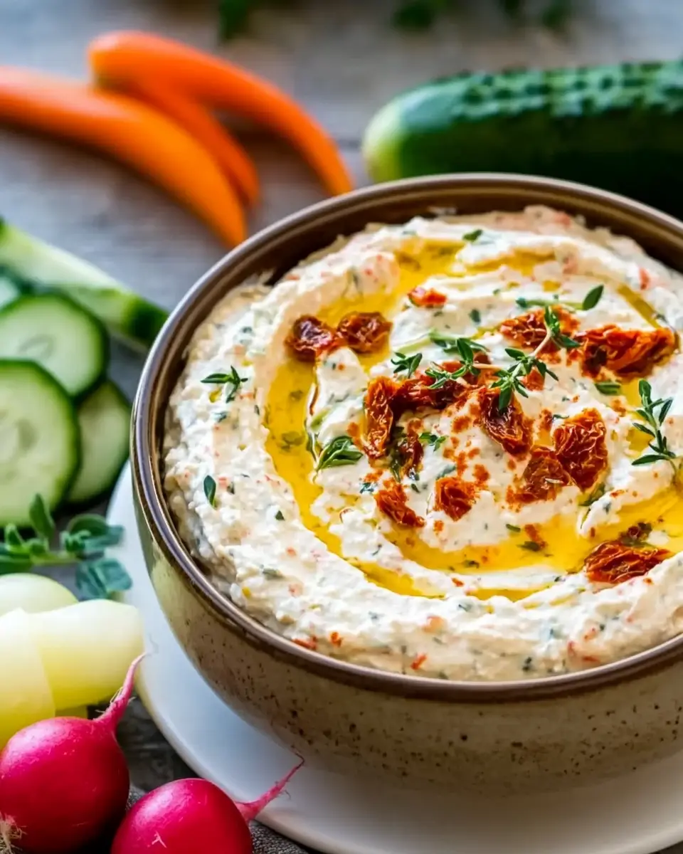 Feta Quark Dip: Easy & Delicious with Sun-Dried Tomatoes! 6