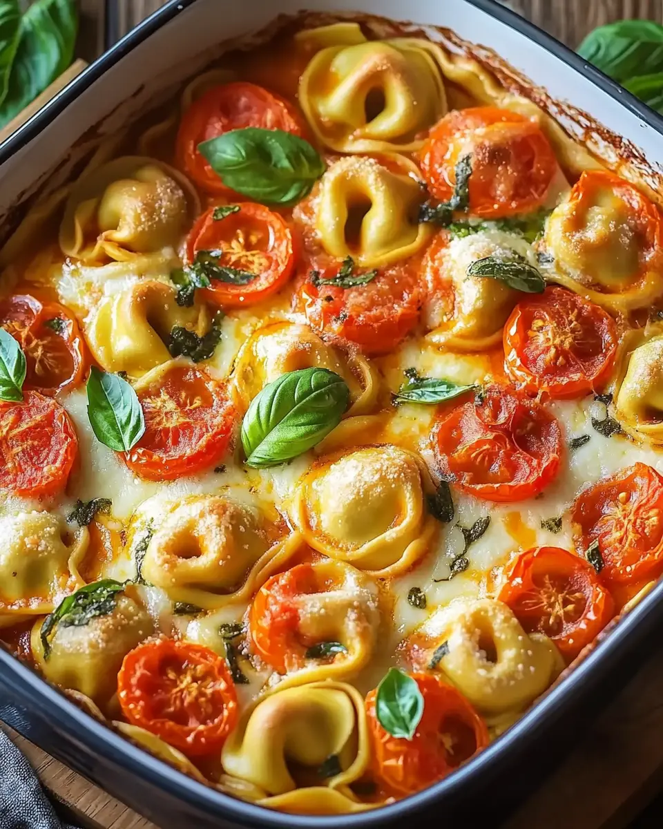 Tortellini Auflauf mit Tomaten und Mozzarella – Einfach & Lecker First Image First Image