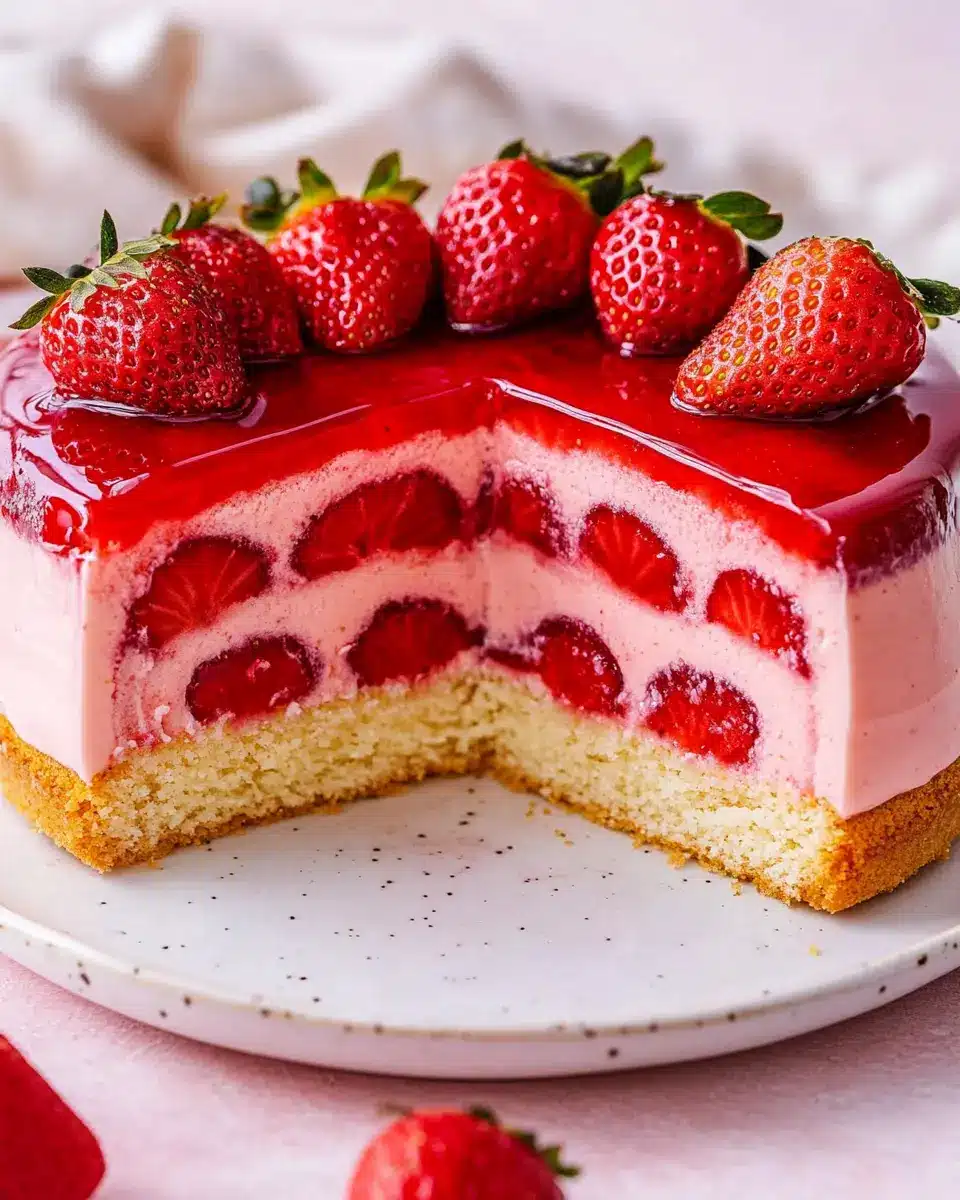 Erdbeertorte mit Pudding und Biskuit – einfach & fruchtig First Image First Image