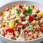 Schneller Reissalat mit Thunfisch und Paprika – 15 Minuten! First Image First Image