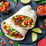 Burrito – mexikanischer Wrap mit Hackfleisch First Image First Image
