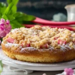 Rhabarber Streusel Taler – Einfaches Rezept für den perfekten Kuchen First Image First Image