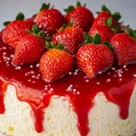 Lockerer Erdbeerkuchen mit Pudding aus Biskuitteig – Einfach und lecker First Image First Image