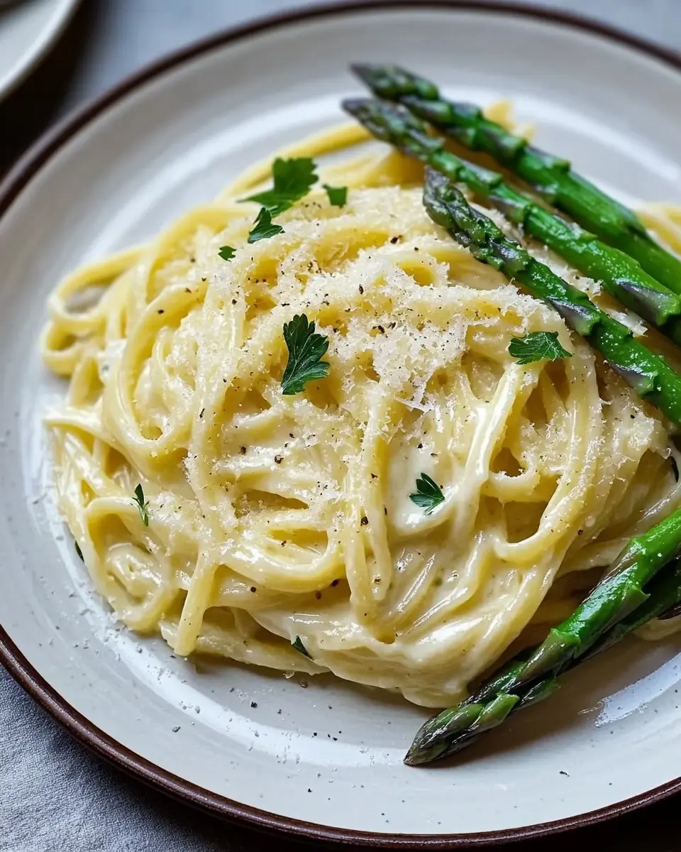 Frischkäse Pasta mit grünem Spargel – 25 Minuten für den perfekten Genuss First Image First Image