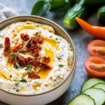 Feta Quark Dip mit getrockneten Tomaten – Einfach und lecker! First Image First Image