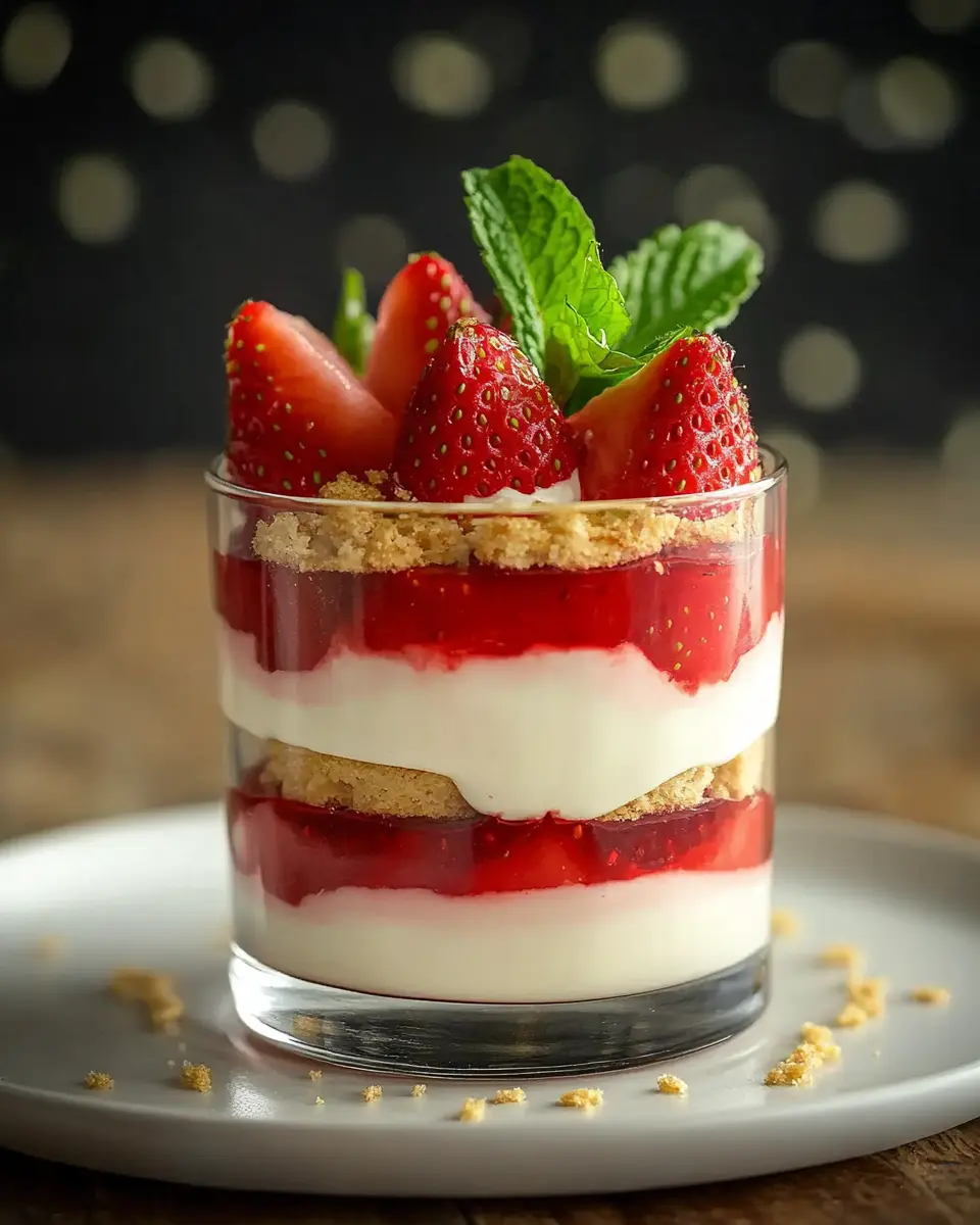 Erdbeer Dessert im Glas: Ein fruchtiger Genuss für warme Tage First Image First Image