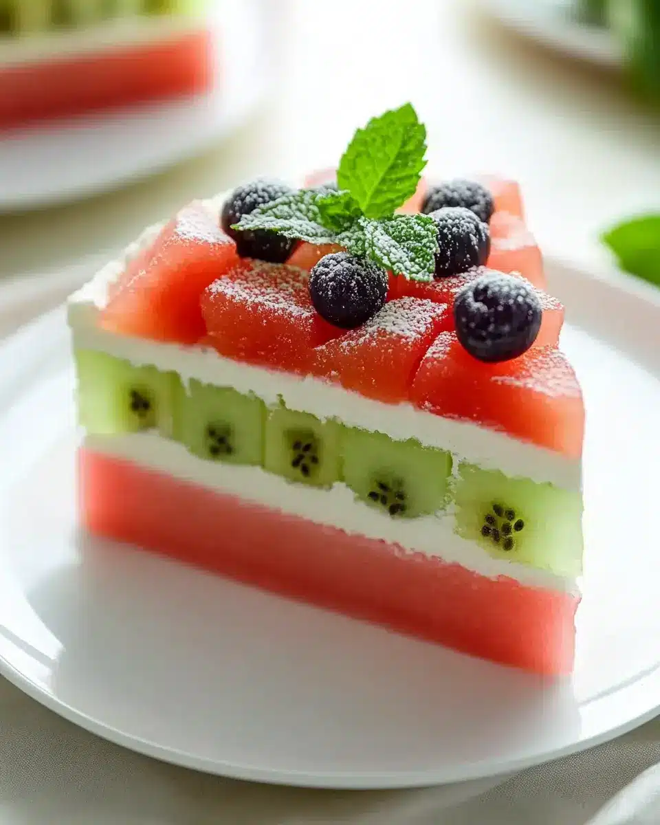 Erfrischende Melonen Joghurt Torte – Leicht & Fruchtig First Image First Image