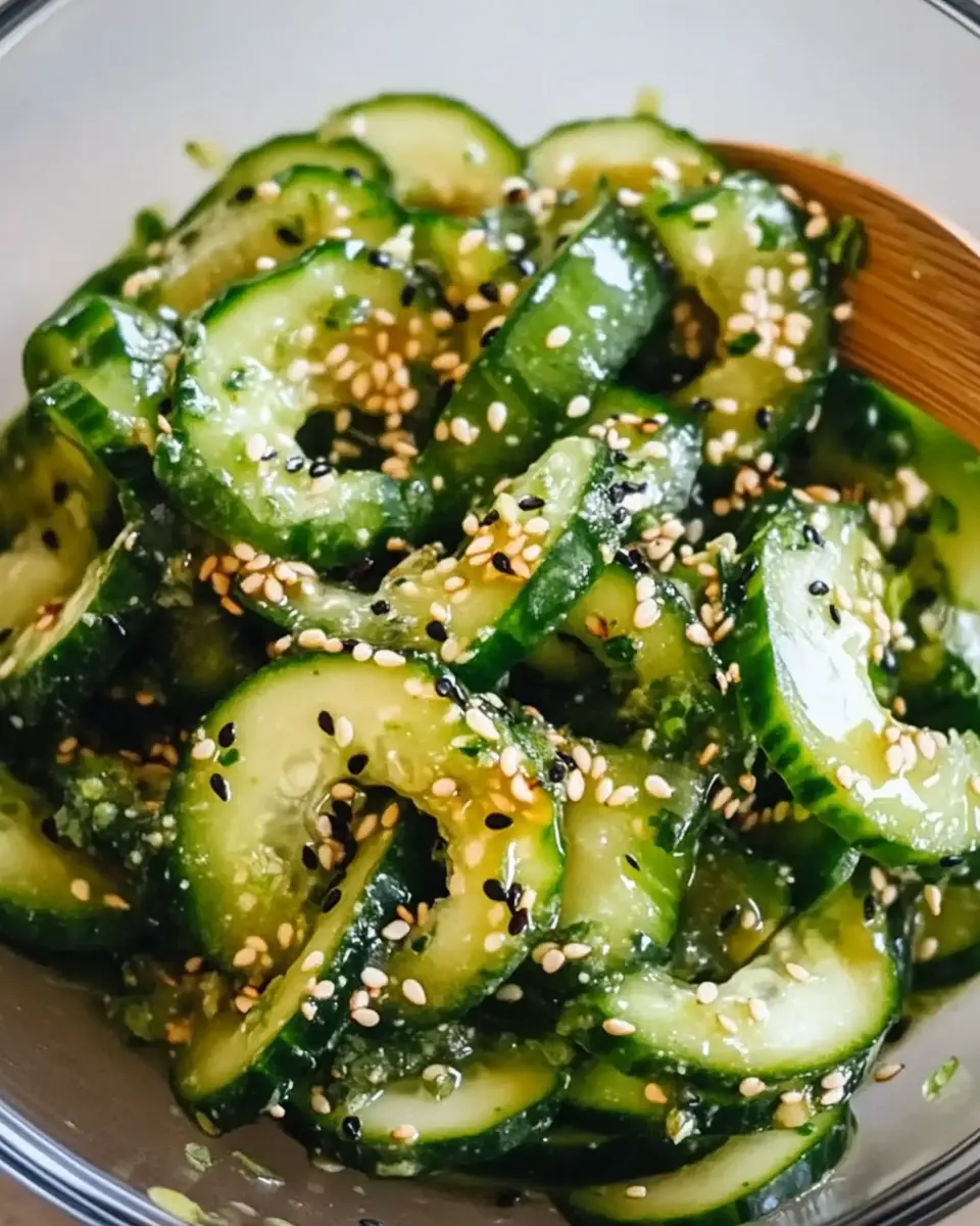 Asiatischer Gurkensalat mit Sesam – Leicht und aromatisch First Image First Image