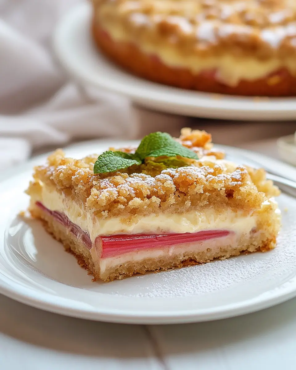 Rhabarberstreuselkuchen mit Puddingcreme: Irresistibly Creamy Delight 7