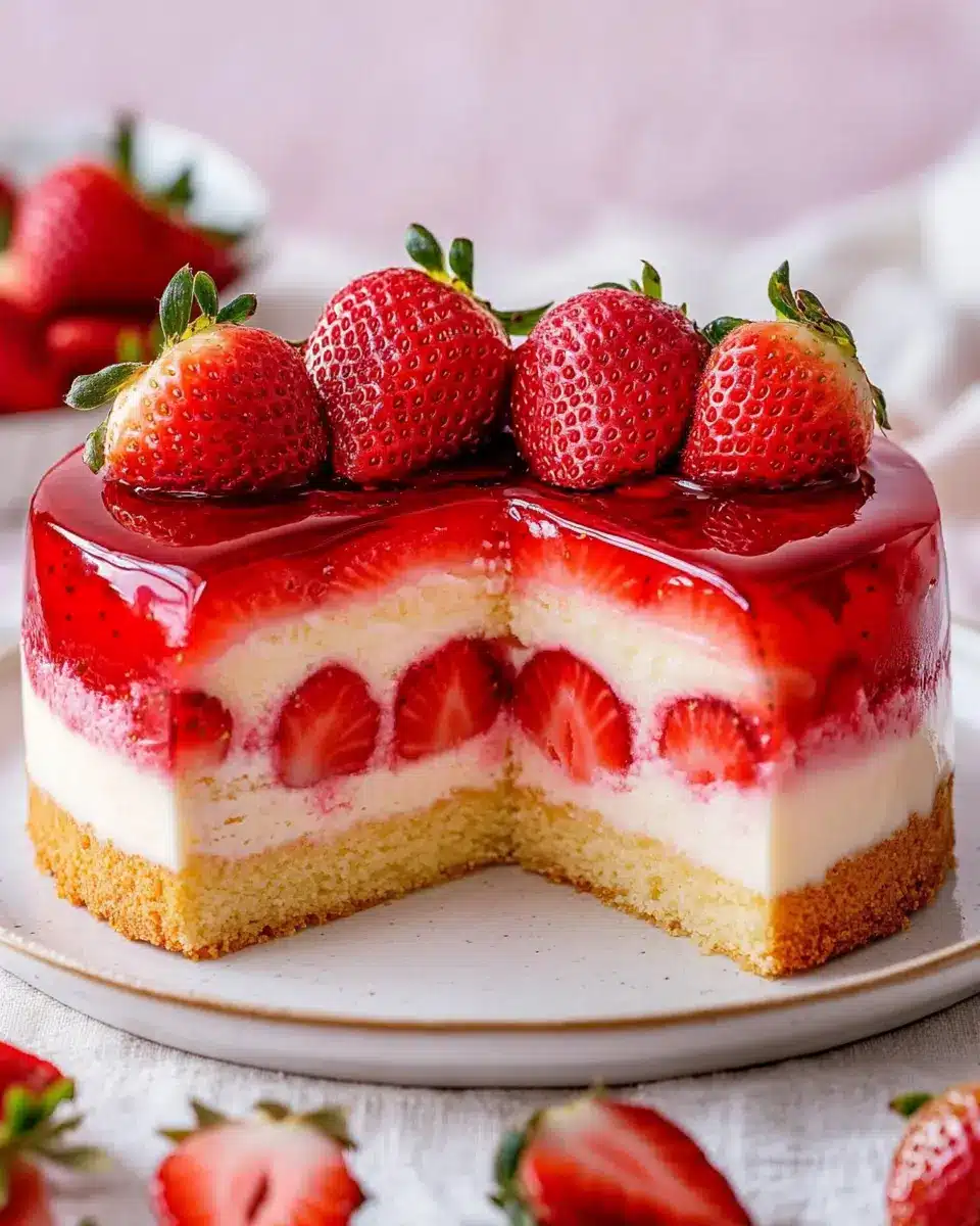 Erdbeertorte mit Pudding und Biskuit: Irresistibly Fruity Delight 5 y8hgmwsufjc7837srjpn