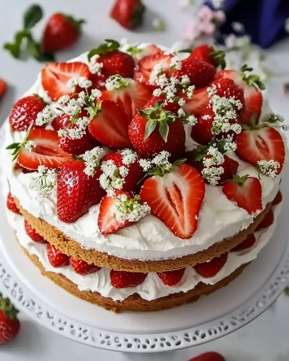 Schwedische Erdbeertorte mit Holundersahne – Ein fruchtiges Sommervergnügen First Image First Image